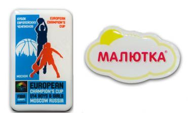 Рекламные (сувенирные) магниты объемные с заливкой смолой в Ростове